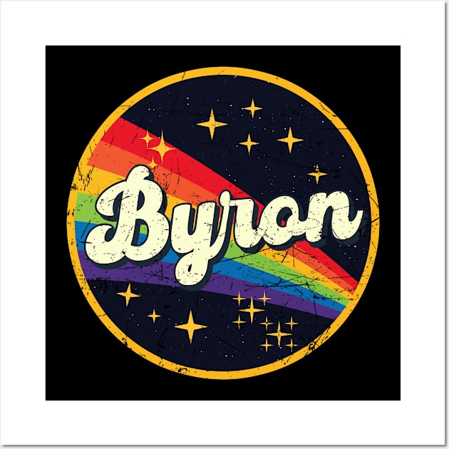 Byron // Rainbow In Space Vintage Grunge-Style Wall Art by LMW Art